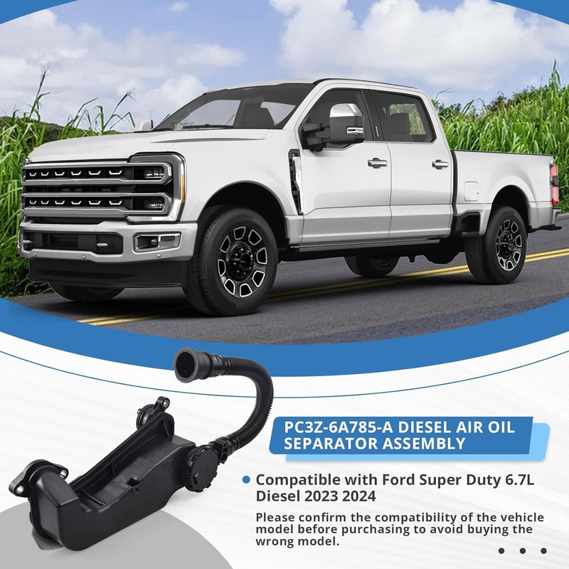 EXARRNX PC3Z-6A785-A Diesel Air Oil Separator Assembly Compatible with Ford F250 F350 Super Duty 2023-2024 OR 2011+ 6.7L Powerstroke Diesel Replace OE for PC3Z-6A785-A - Image 2